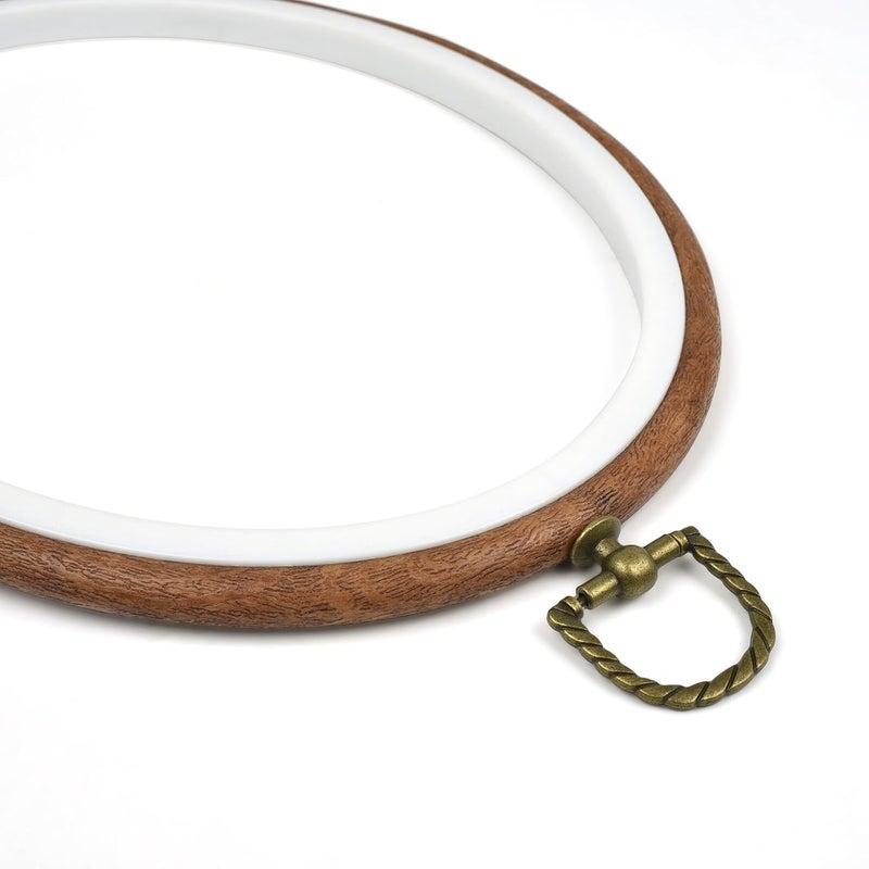 Celley Embroidery Hoops, Oval Imitated Wood Design, 3 Pcs - Image 3